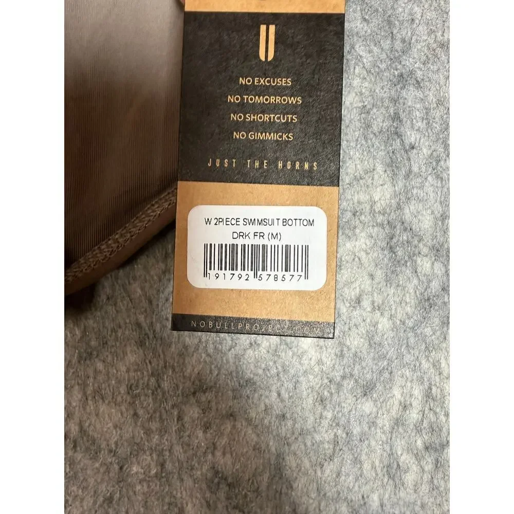 NEW NO BULL Womens Brown Swimsuit Bottom Medium